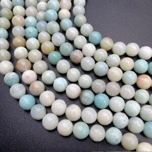 8mm Amazonite Genuine Semi Precious Natural Gemstone Bead Strand